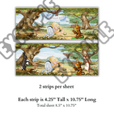 Pooh Bear Baby Shower Cake Wraap Edible image