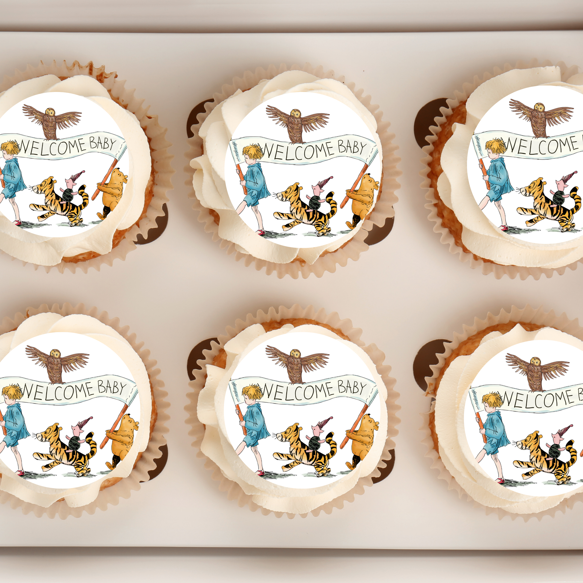 Pooh Bear Cupcake Topper Pooh Bear Baby Shower