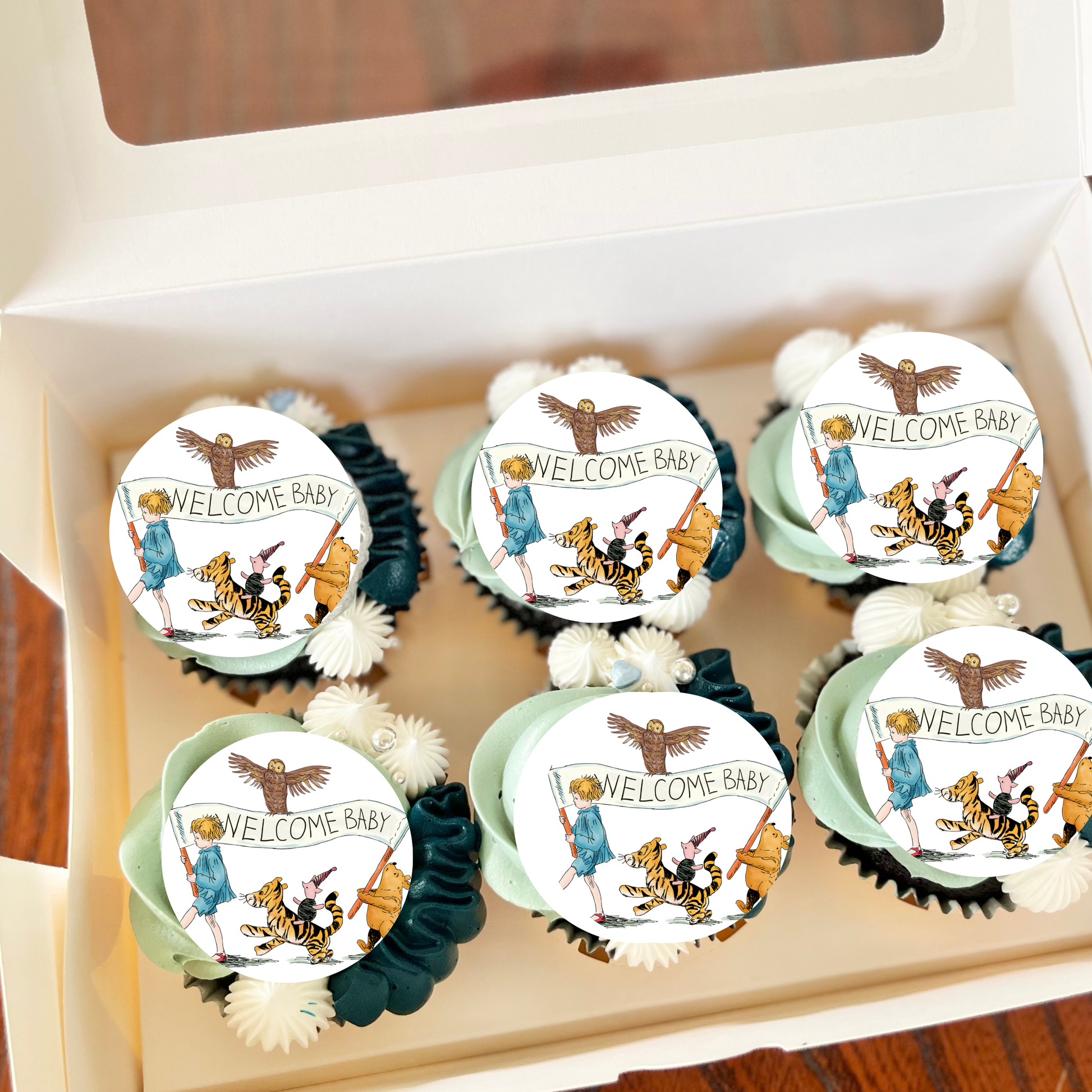 Pooh Bear Cupcake Topper Pooh Bear Baby Shower