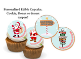 Christmas Cupcake Toppers Christmas Cake Topper Snowman cupcake topper Holiday cake topper Holiday cupcake topper
