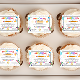 Preschool Graduation Diploma Cupcake Toppers