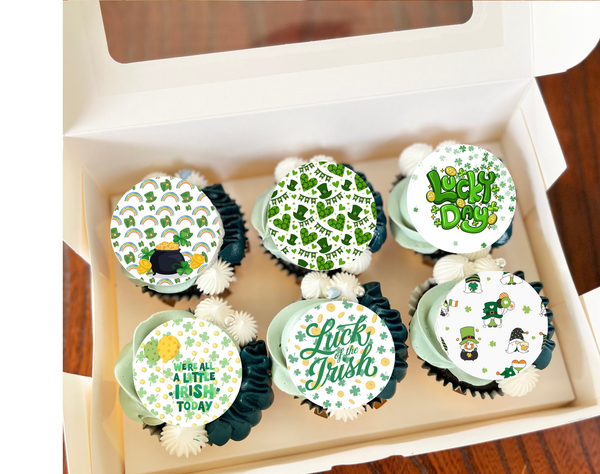 St. Patricks day cupcake toppers, Shamrock
Leprechaun
Luck
Emerald
Gold
Ireland
Clover
Green
Rainbow
Saint Patrick