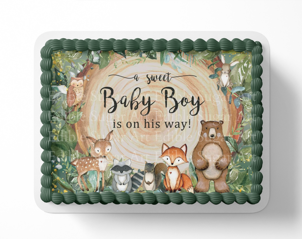 WOODLAND BABY SHOWER Cake Topper