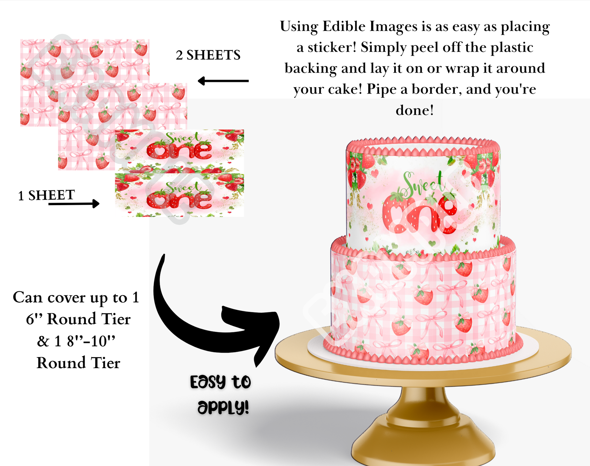 Sweet One Strawberry Cake Wrap