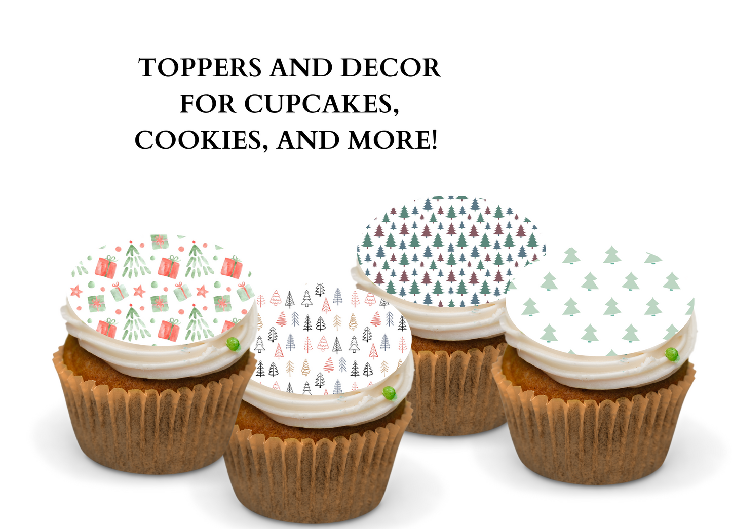Christmas Cupcake Toppers Christmas Cake Topper Snowman cupcake topper Holiday cake topper Holiday cupcake topper
