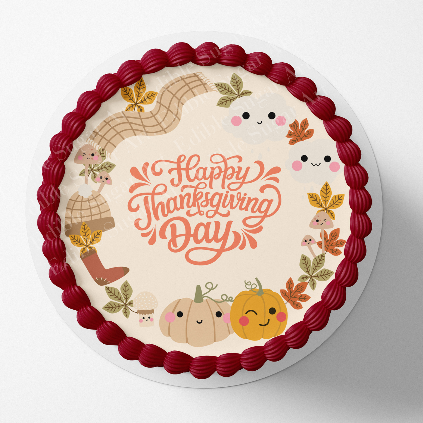 Thanksgiving cake topper, 
