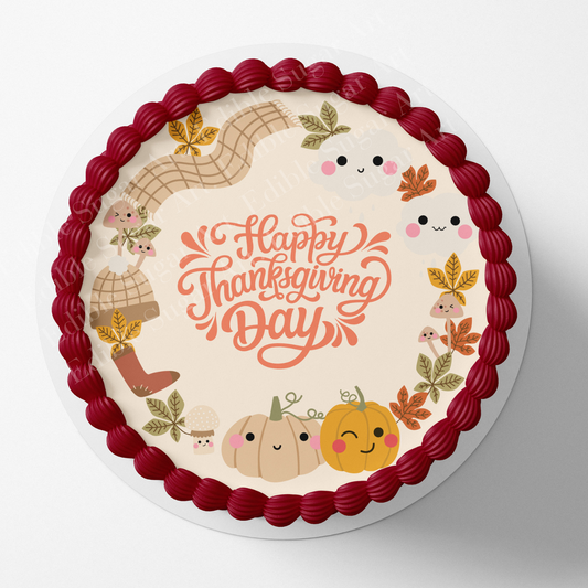 Thanksgiving cake topper, 