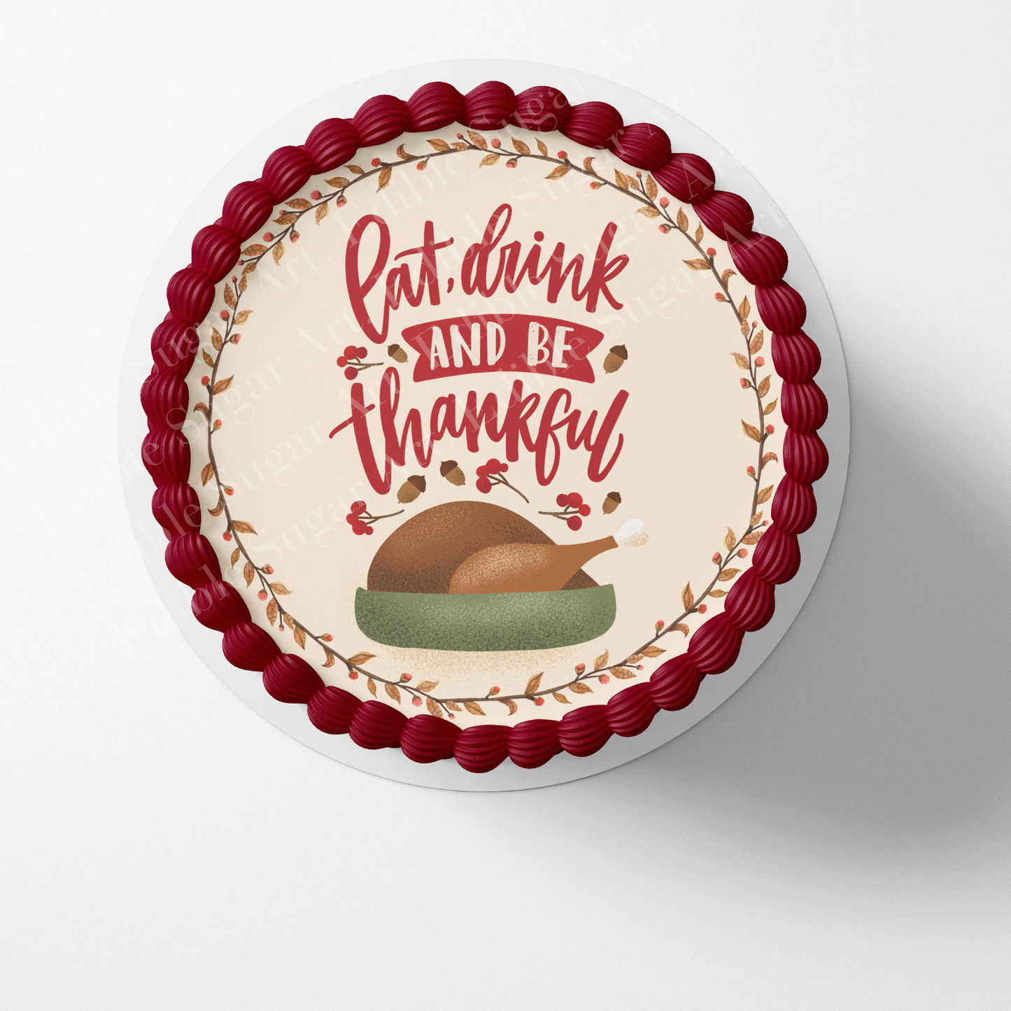 Thanksgiving cake topper, 