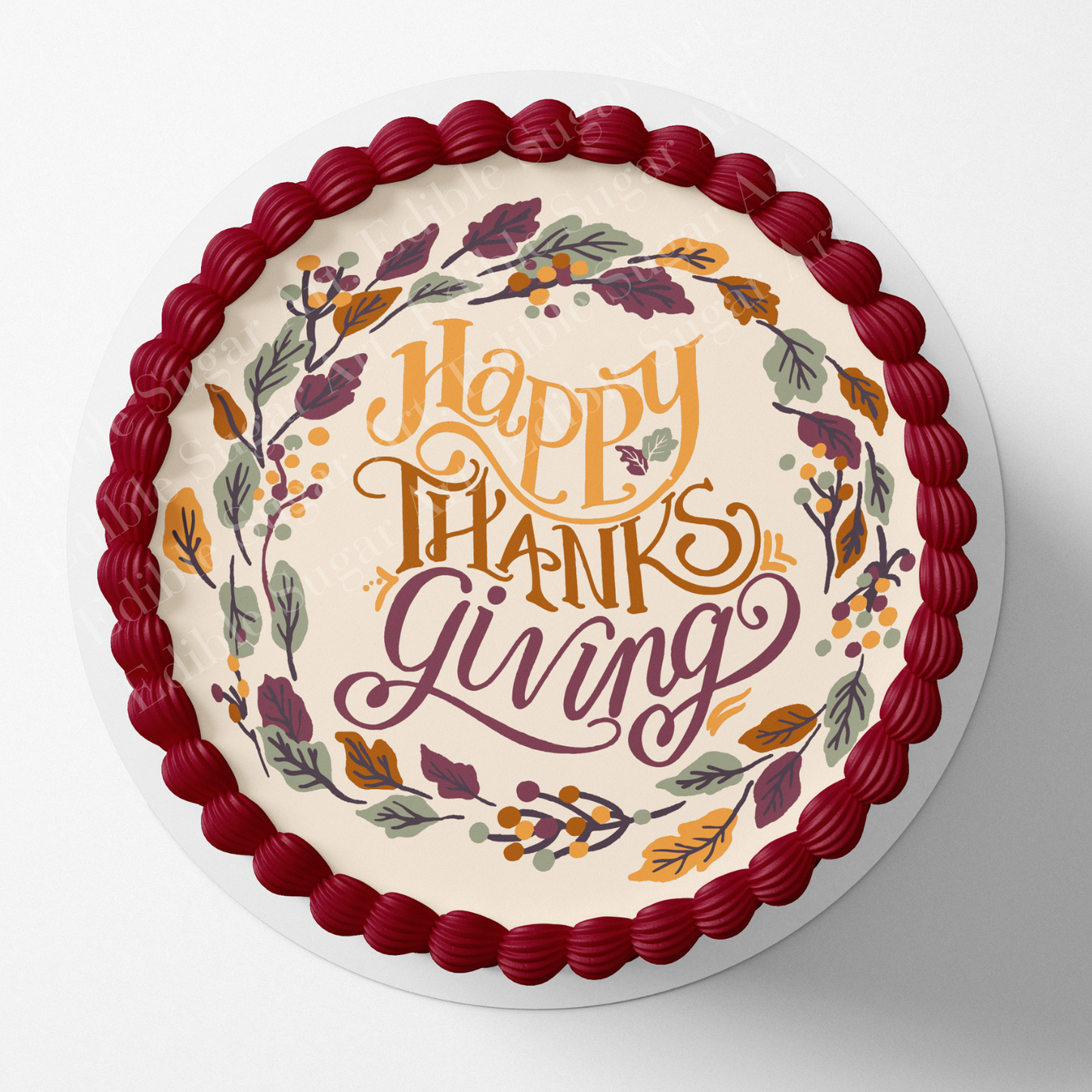 Thanksgiving cake topper, 