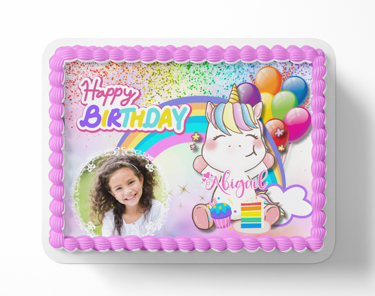 Unicorn Birthday Cake Topper