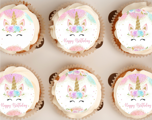 Unicorn Birthday Party Cupcake Toppers, Unicorn Birthday, Unicorn Party, Unicorn Decorations