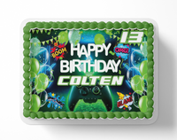 Video Game Cake topper, gamer cake topper, level up