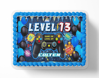 Video Game Cake topper, gamer cake topper, level up
