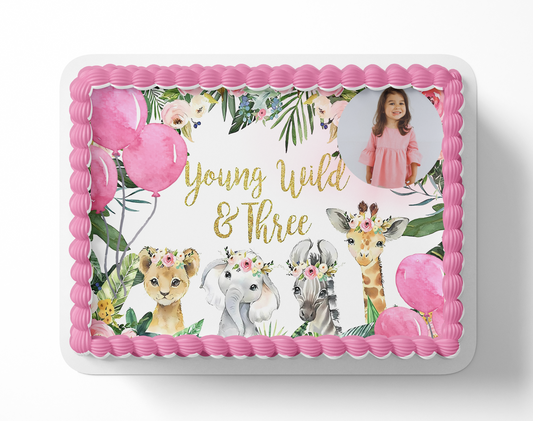 Young WIld and Three  Cake Topper