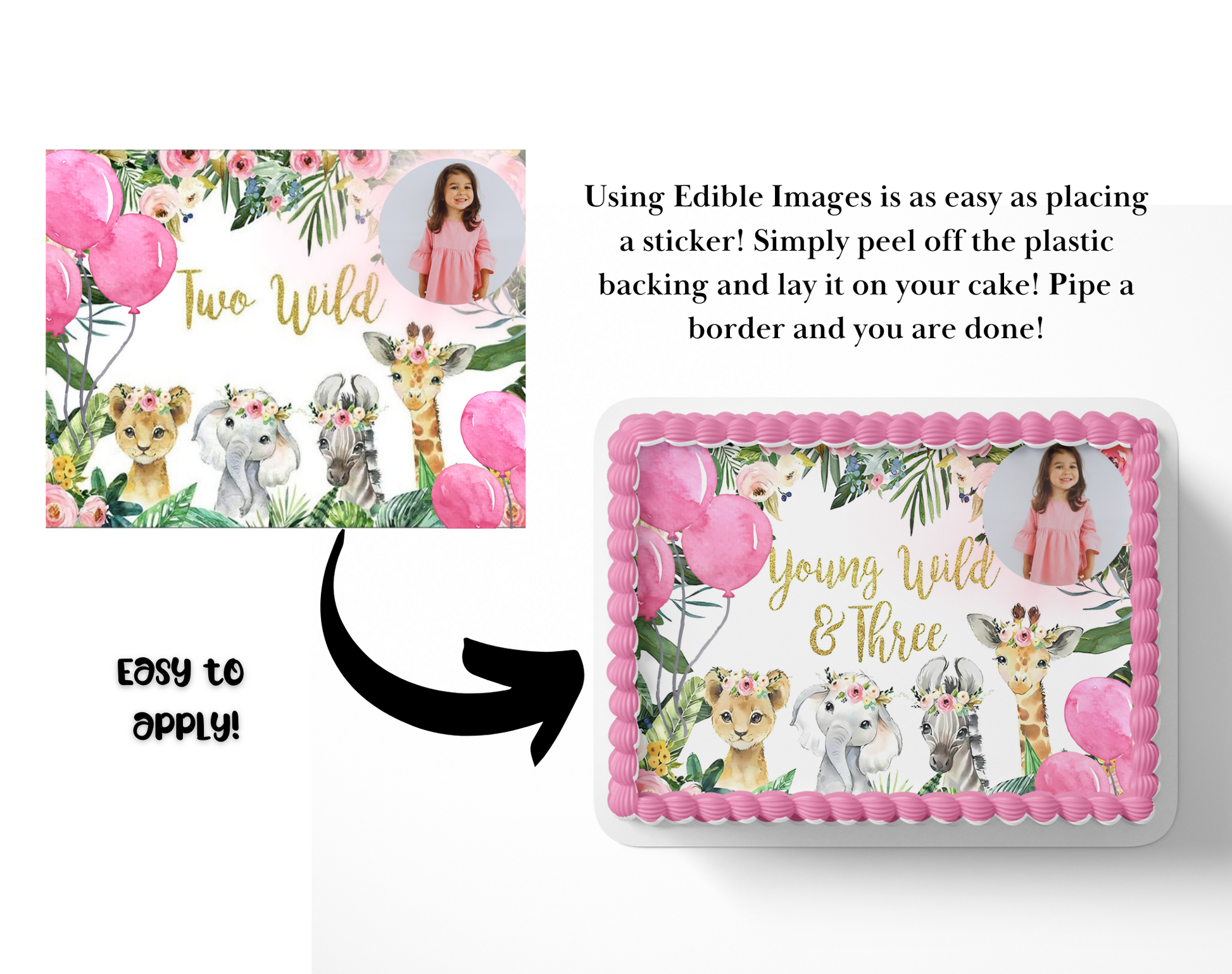 Young WIld and Three  Cake Topper