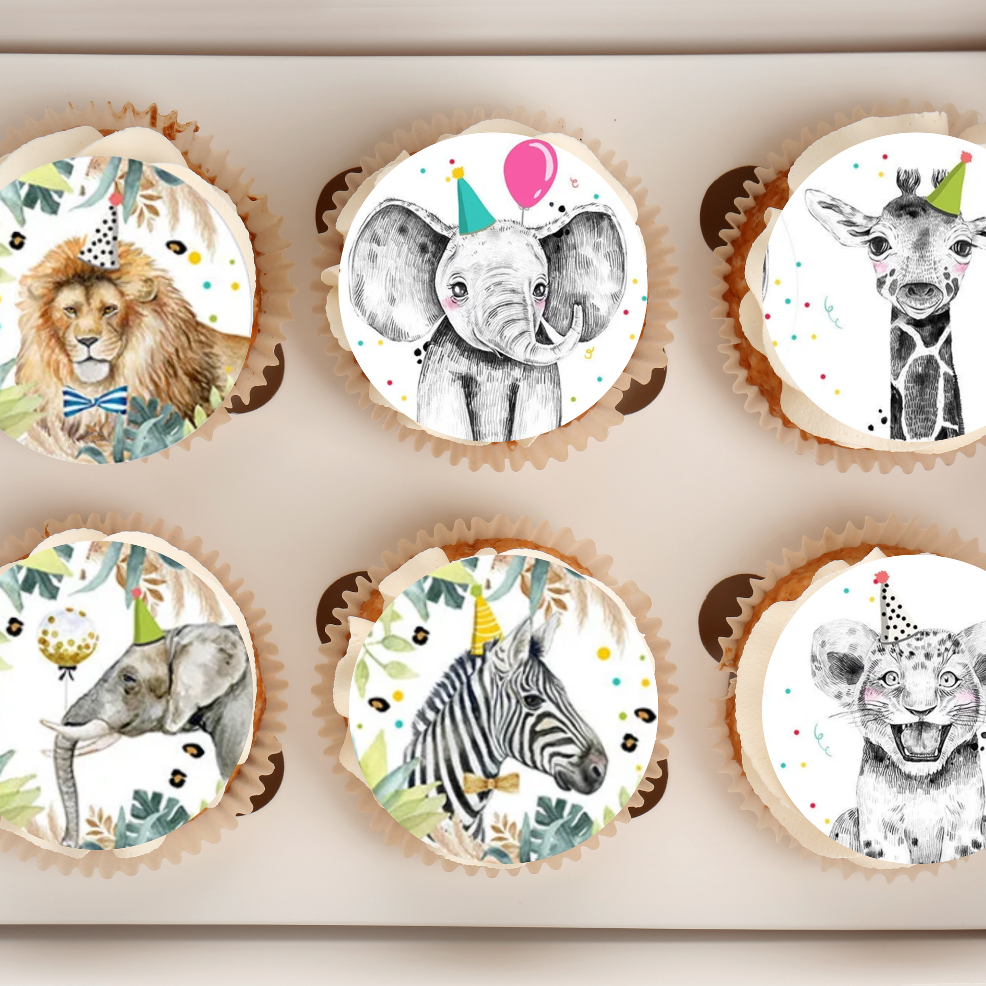 safari cupcake toppers