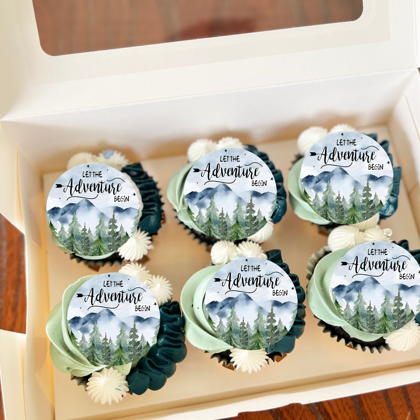 Adventure Begins Cupcake Toppers
