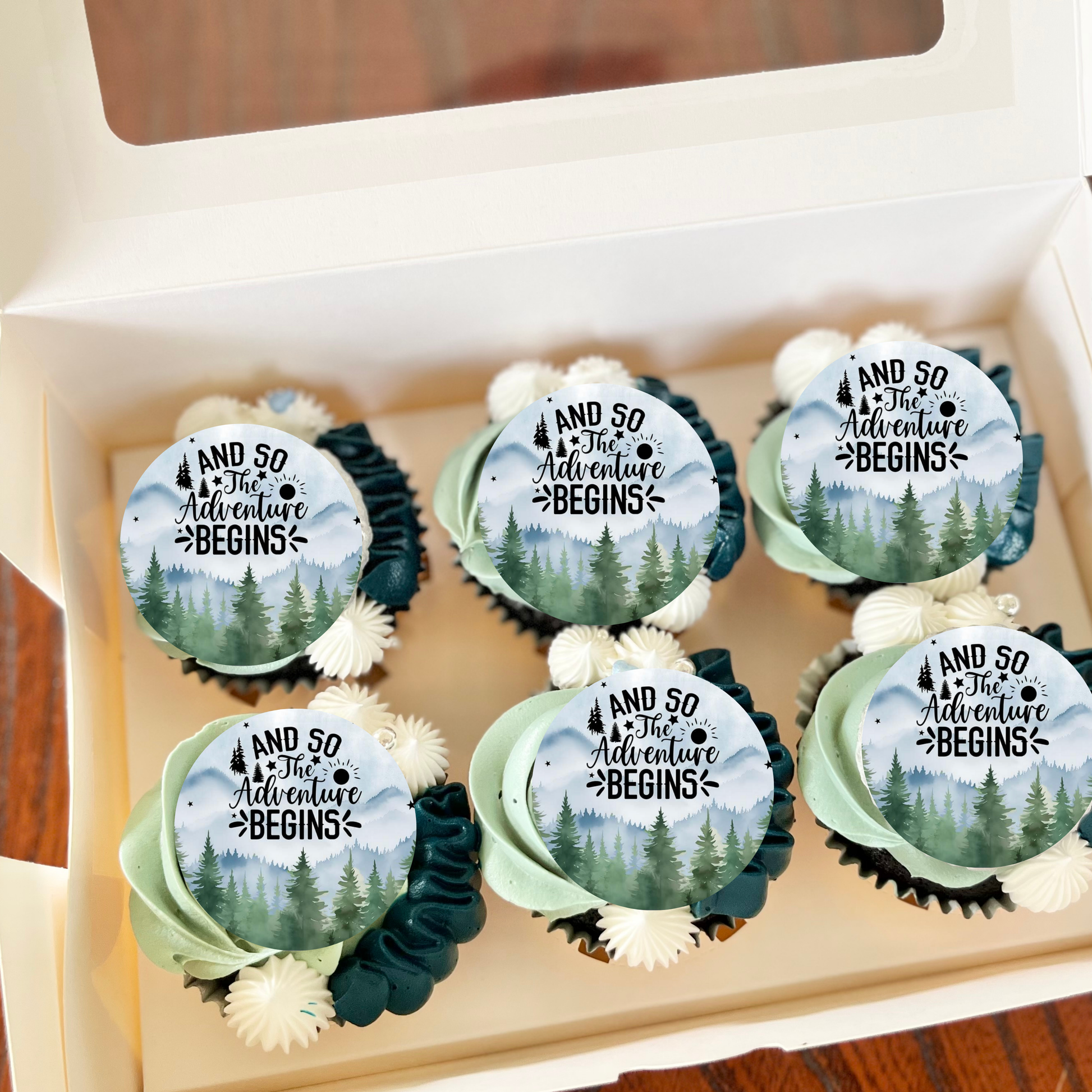 Adventure Begins Cupcake Toppers
