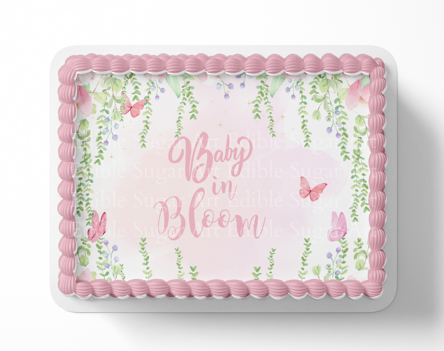 Baby In Bloom Baby Shower Cake Topper