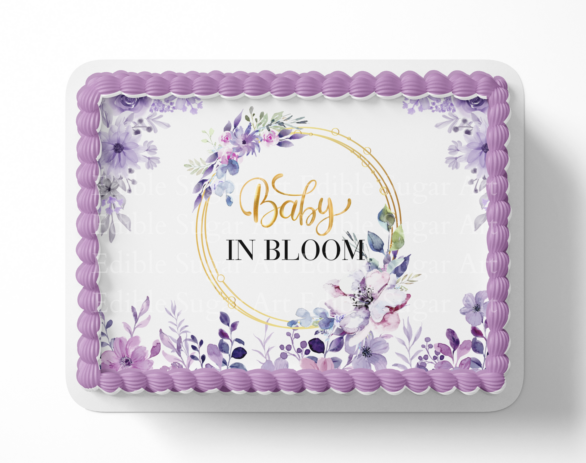 Baby In Bloom Baby Shower Cake Topper