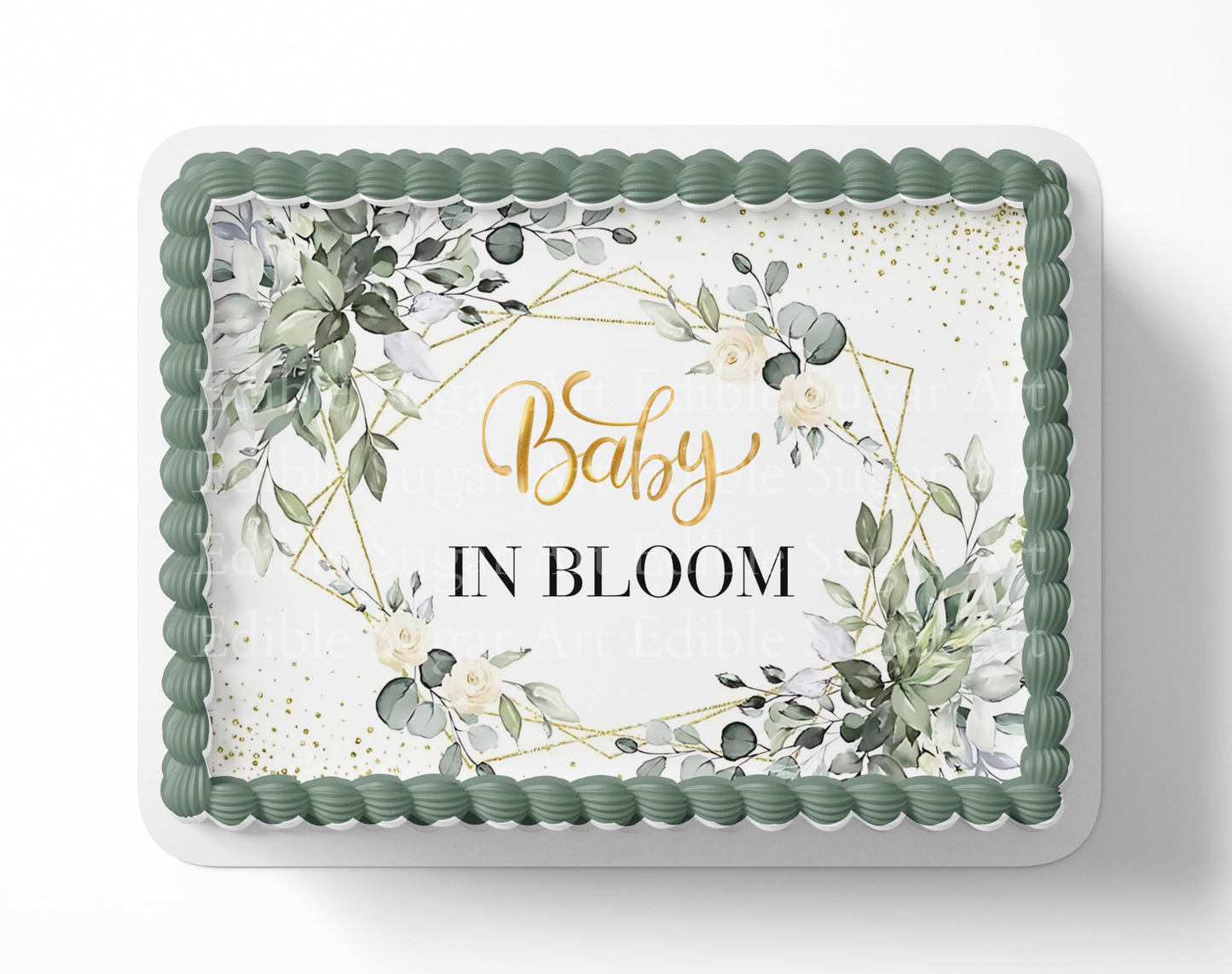 Baby In Bloom Baby Shower Cake Topper