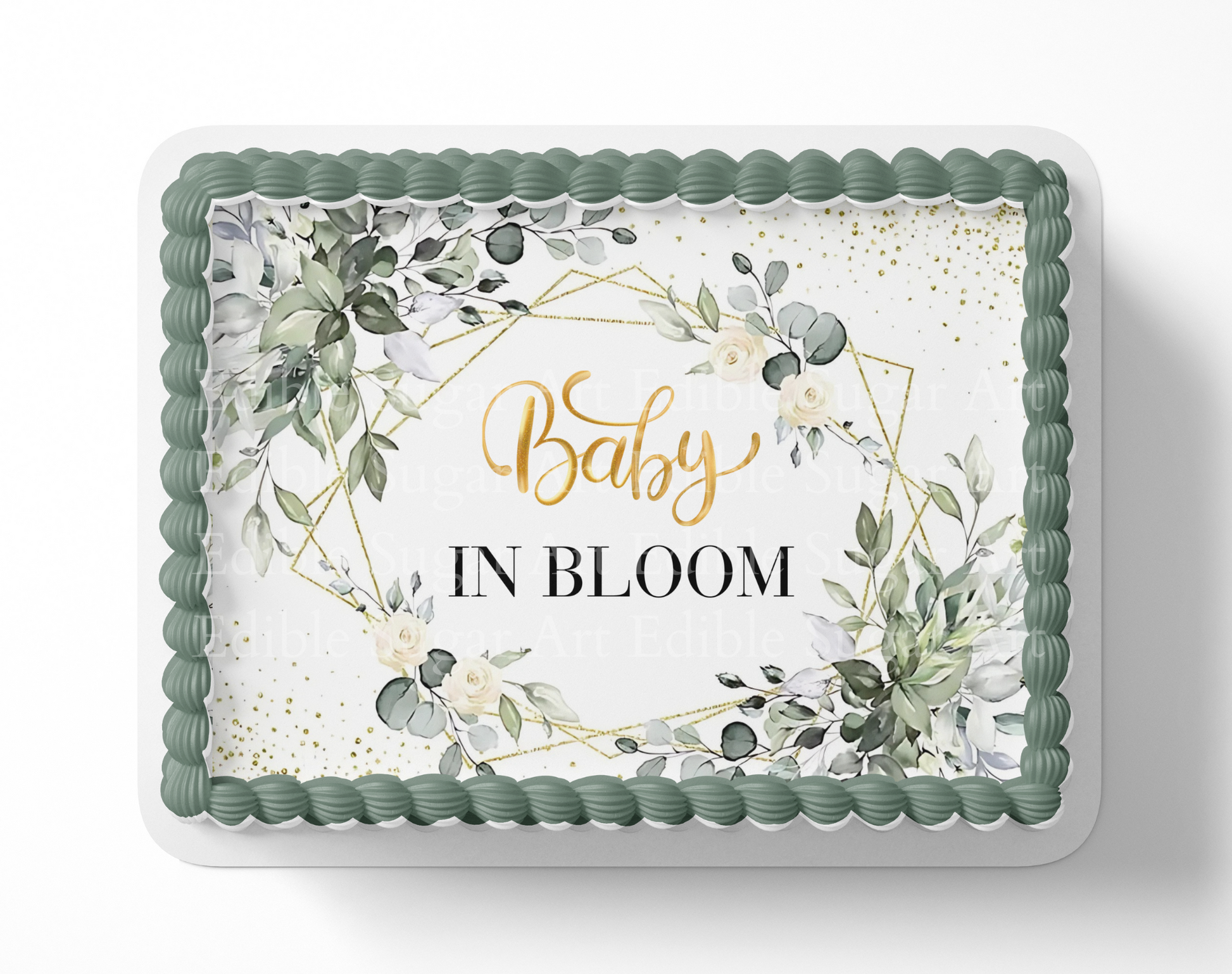 Baby In Bloom Baby Shower Cake Topper