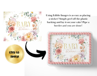 Baby In Bloom Baby Shower Cake Topper
