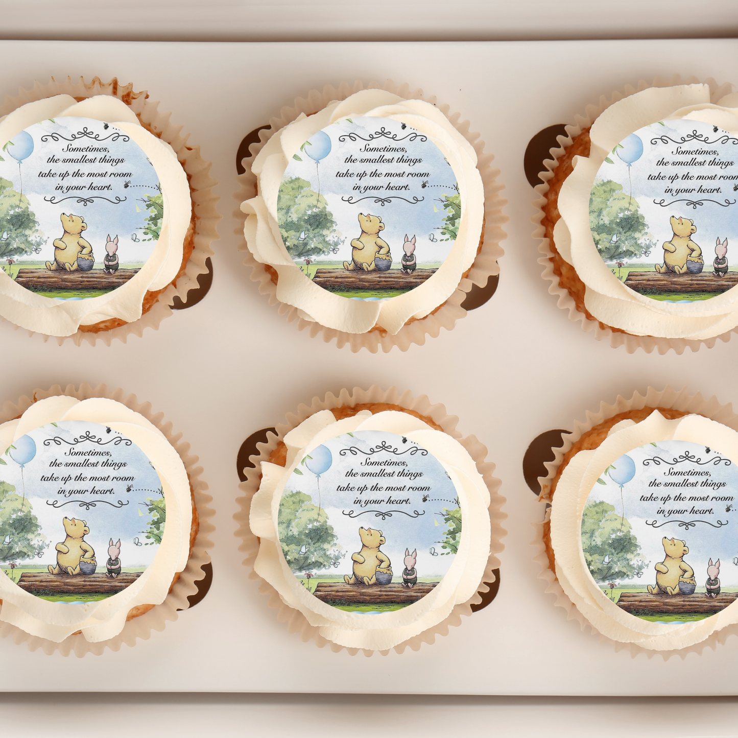 Pooh Bear Cupcake Topper Pooh Bear Baby Shower