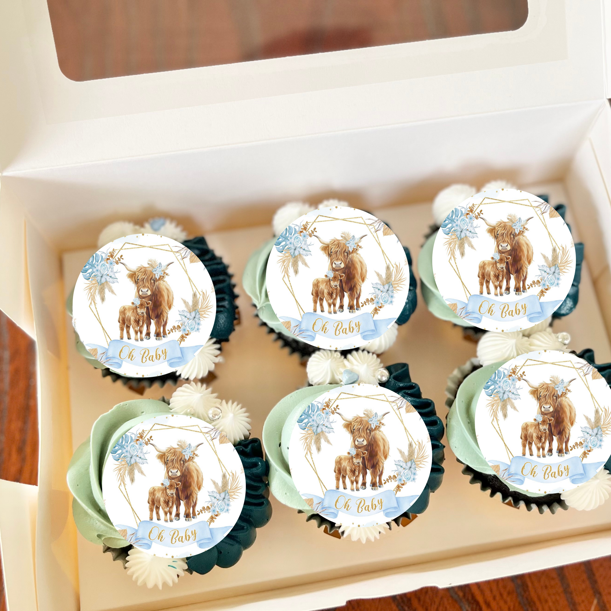 Highland Cow Cupcake Toppers