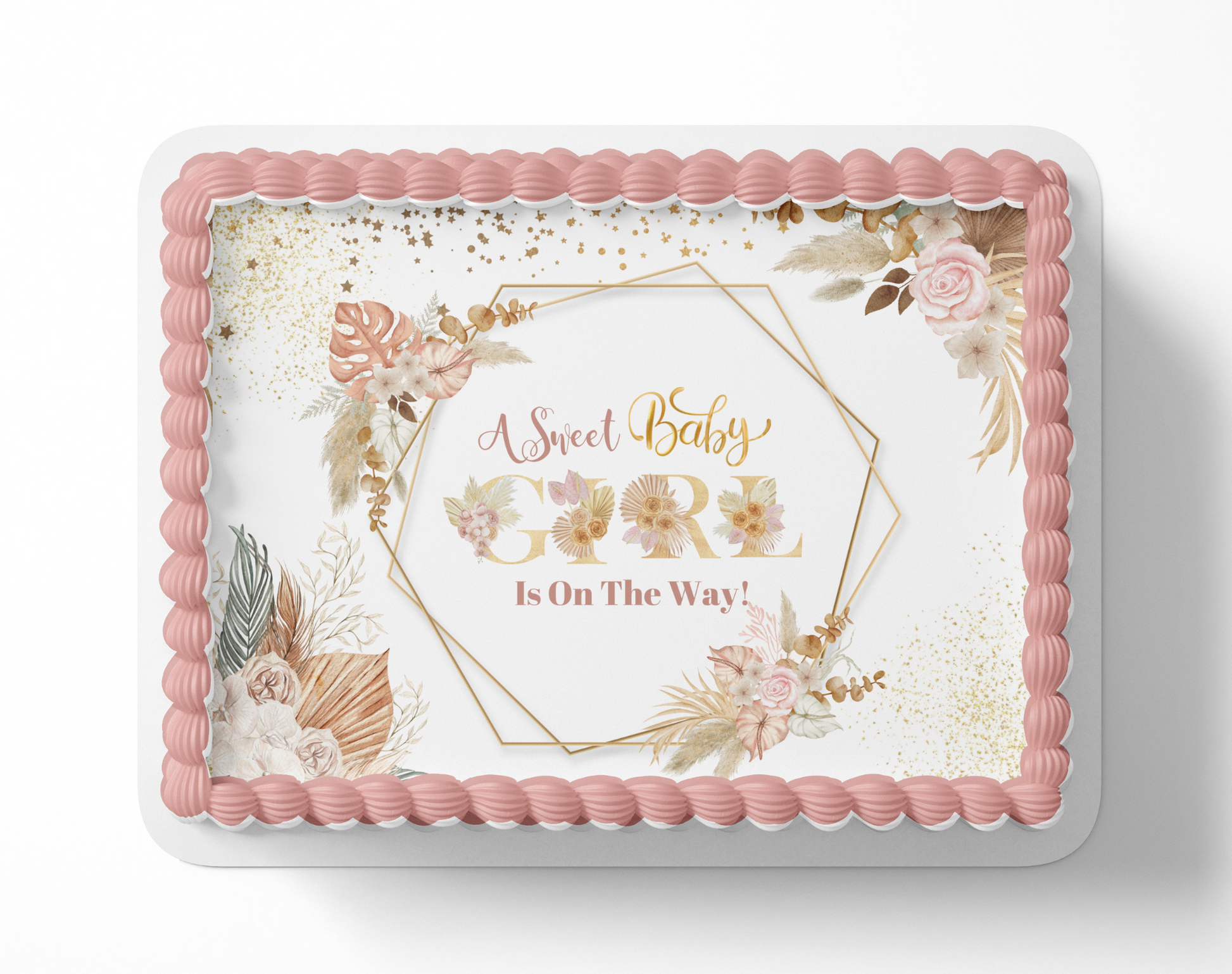 Boho Baby Shower Cake Topper