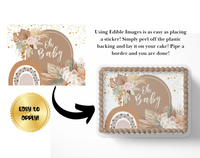 Boho Baby Shower Cake Topper