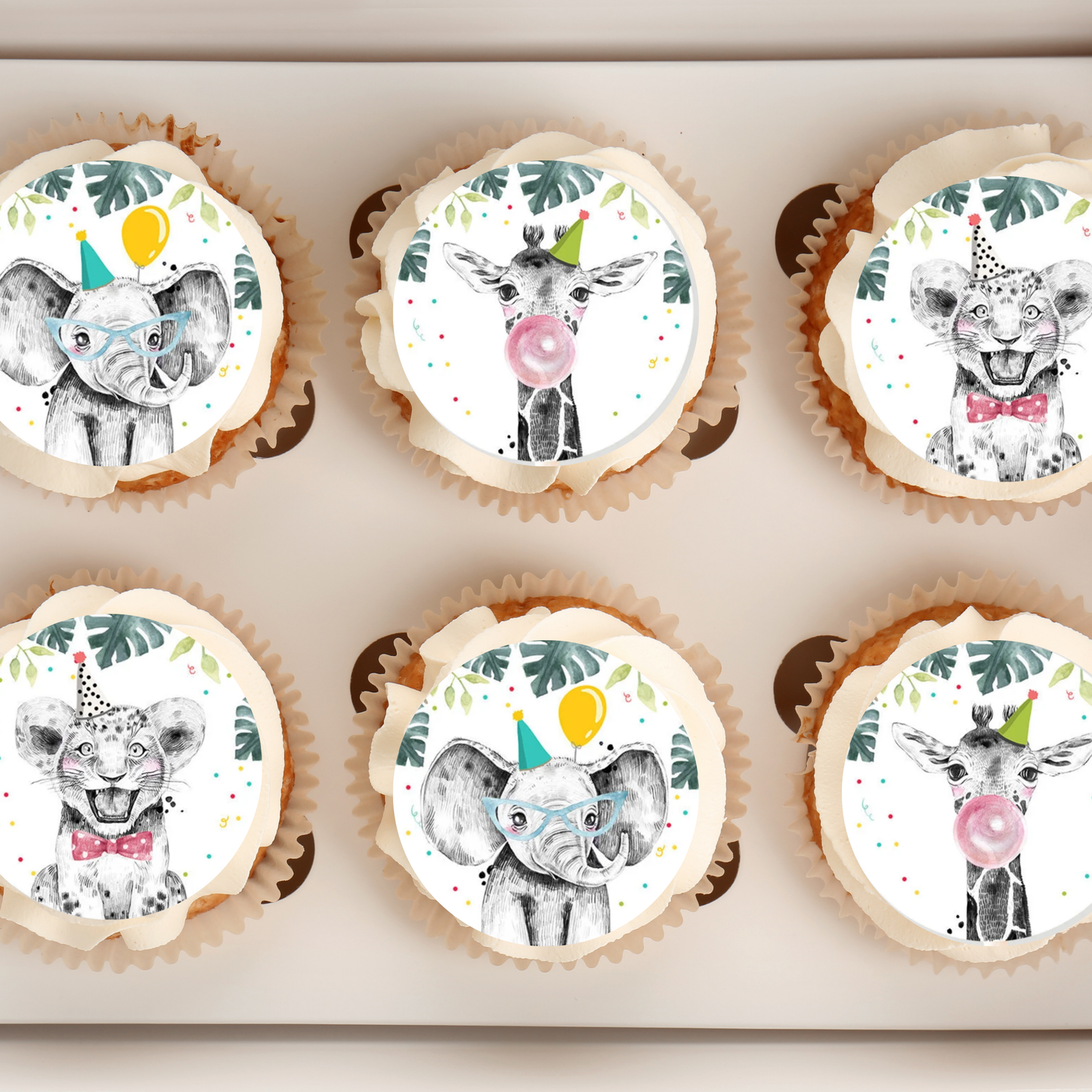 safari cupcake toppers