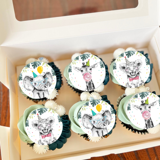 safari cupcake toppers