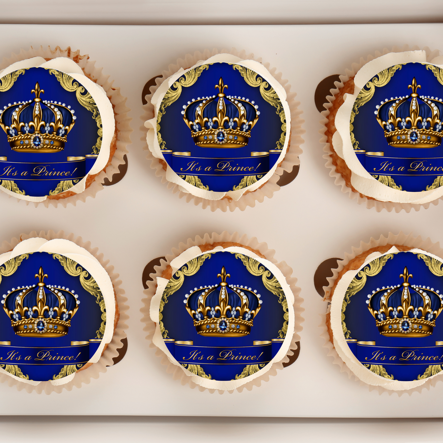 Prince Cupcake Topper, Prince Baby Shower Cupcake Toppers