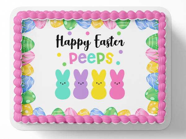 easter cake topper, easter cake decorations, peeps cake topper
