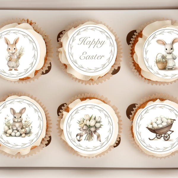 easter cupcake topper, easter cupcake decorations