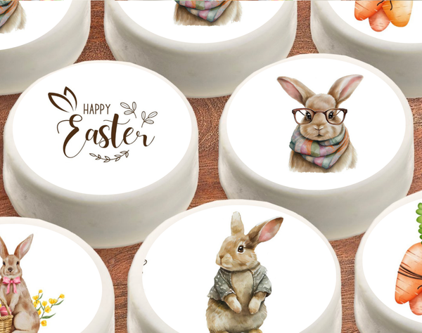 easter cupcake topper, easter cupcake decorations chocolate covered Oreos