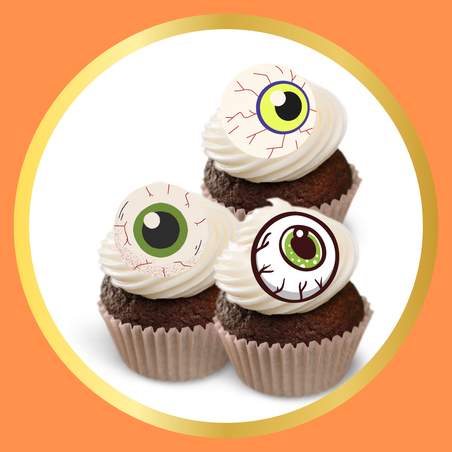 eyeball cupcake toppers