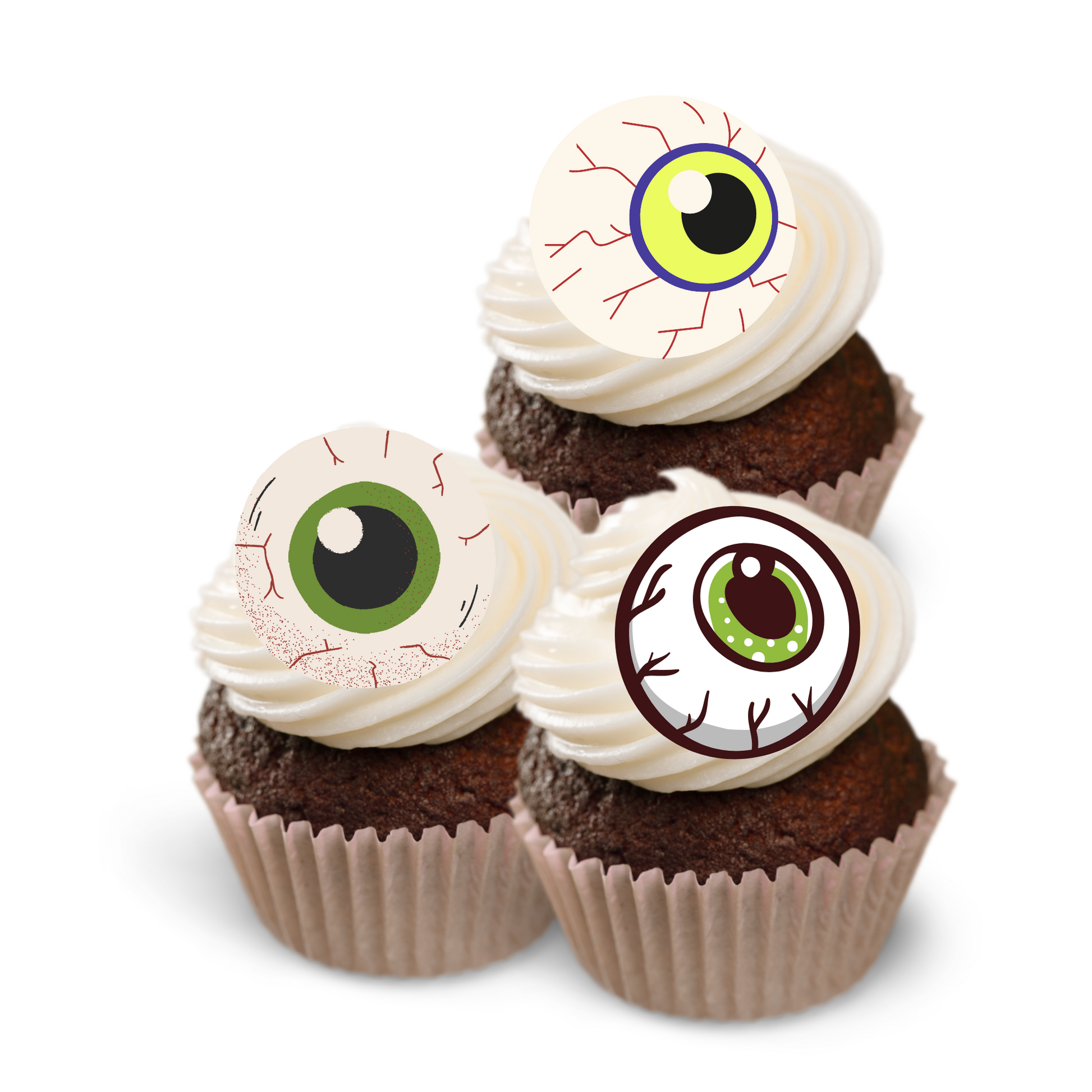 eyeball cupcake toppers