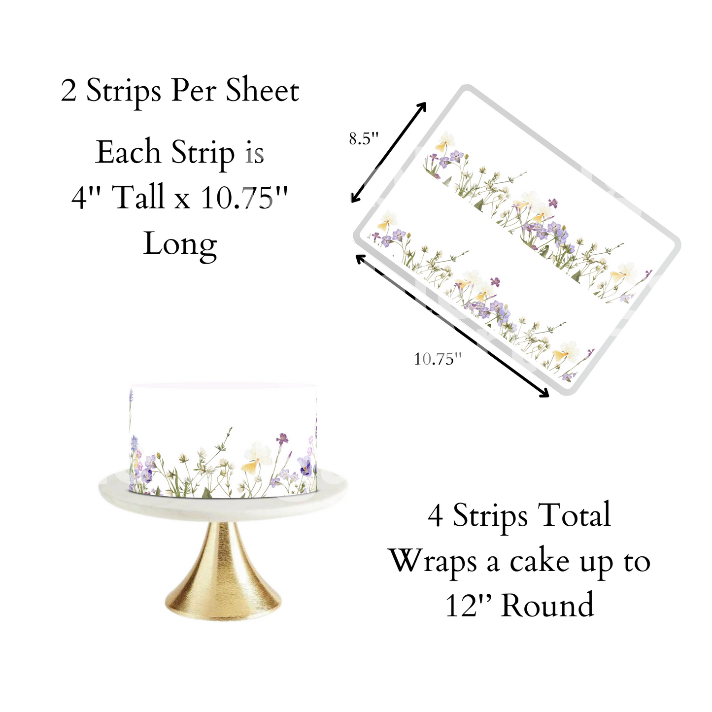 Spring Bridal Shower, Spring Baby Shower, Cake Topper, Floral Cake Topper, Spring Flowers, Summer Cake Topper