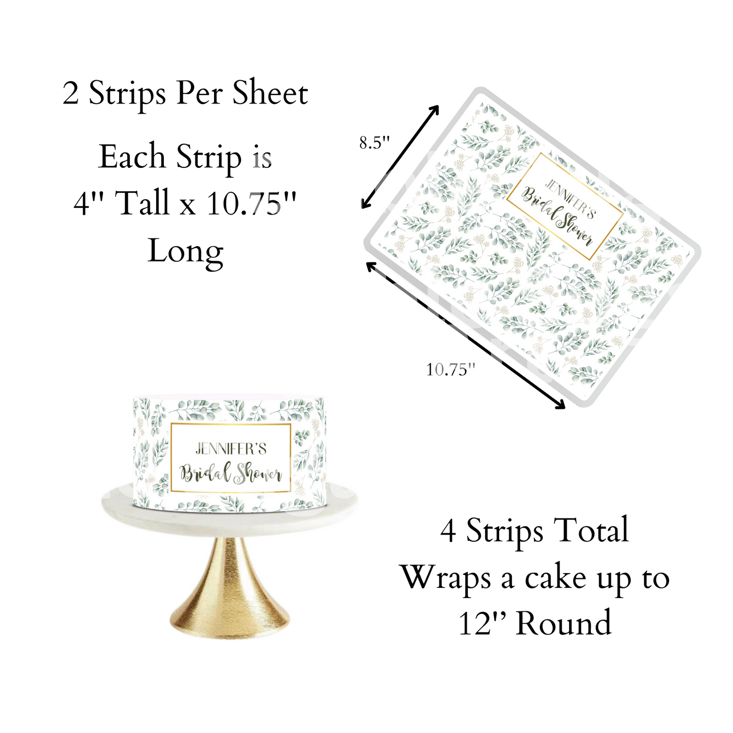 Spring Bridal Shower, Spring Baby Shower, Cake Topper, Floral Cake Topper, Spring Flowers, Summer Cake Topper