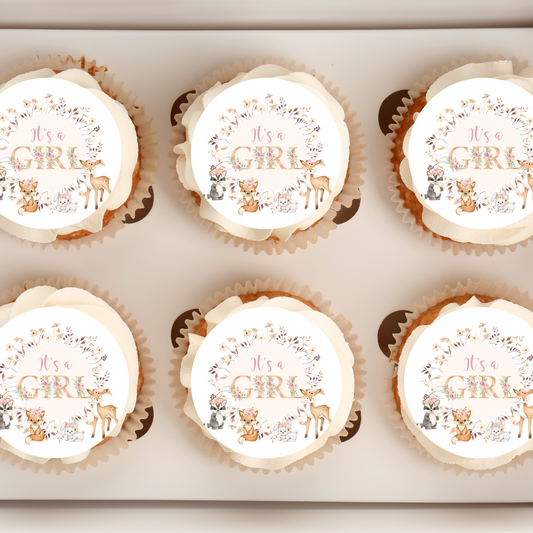 woodland cupcake topper