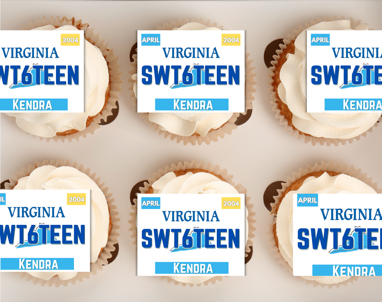 license plate cupcake topper