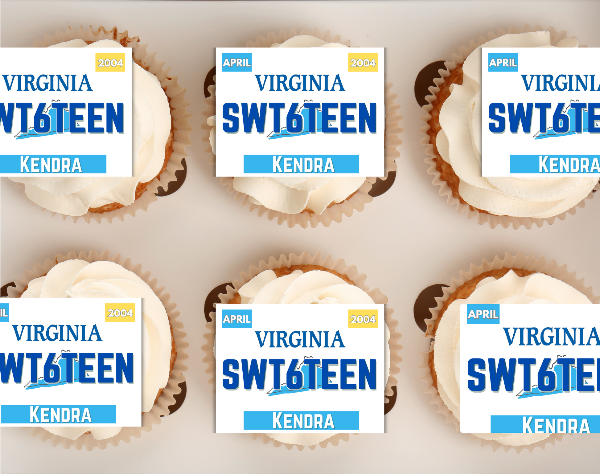license plate cupcake topper