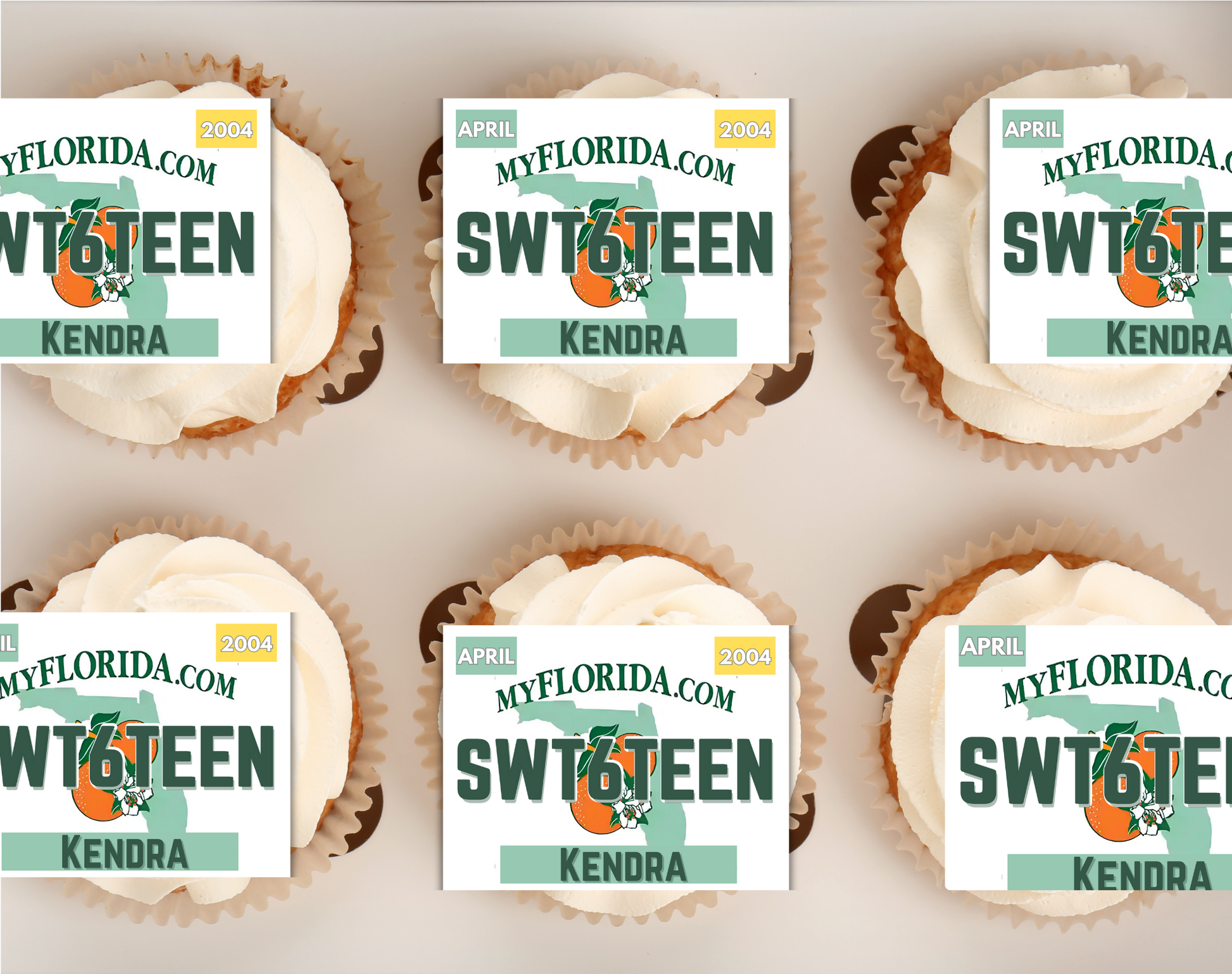 license plate cupcake topper