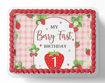Berry First Birthday Cake Topper Strawberry Birthday cake Topper