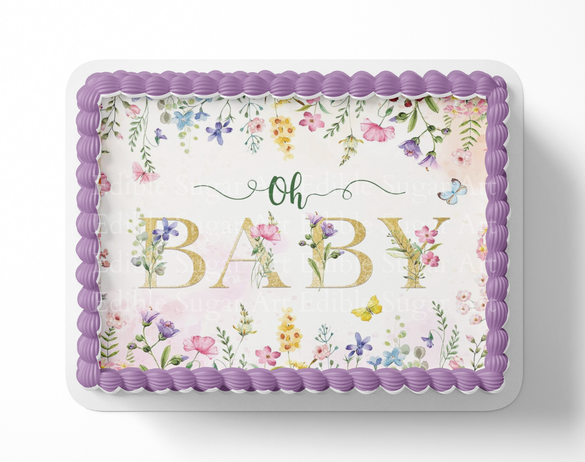 Baby In Bloom Baby Shower Cake Topper