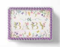 Baby In Bloom Baby Shower Cake Topper