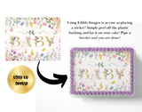 Baby In Bloom Baby Shower Cake Topper