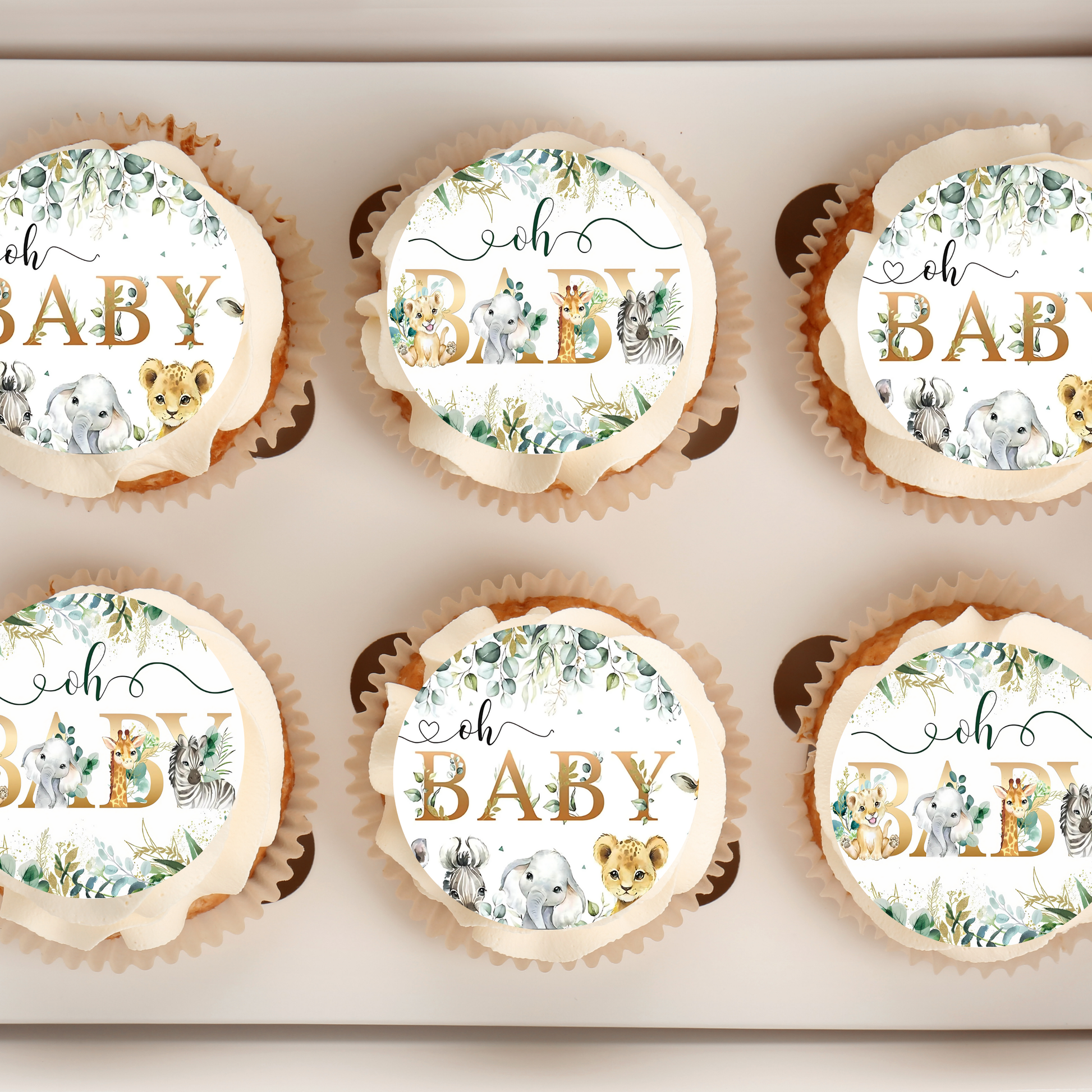 safari cupcake topper